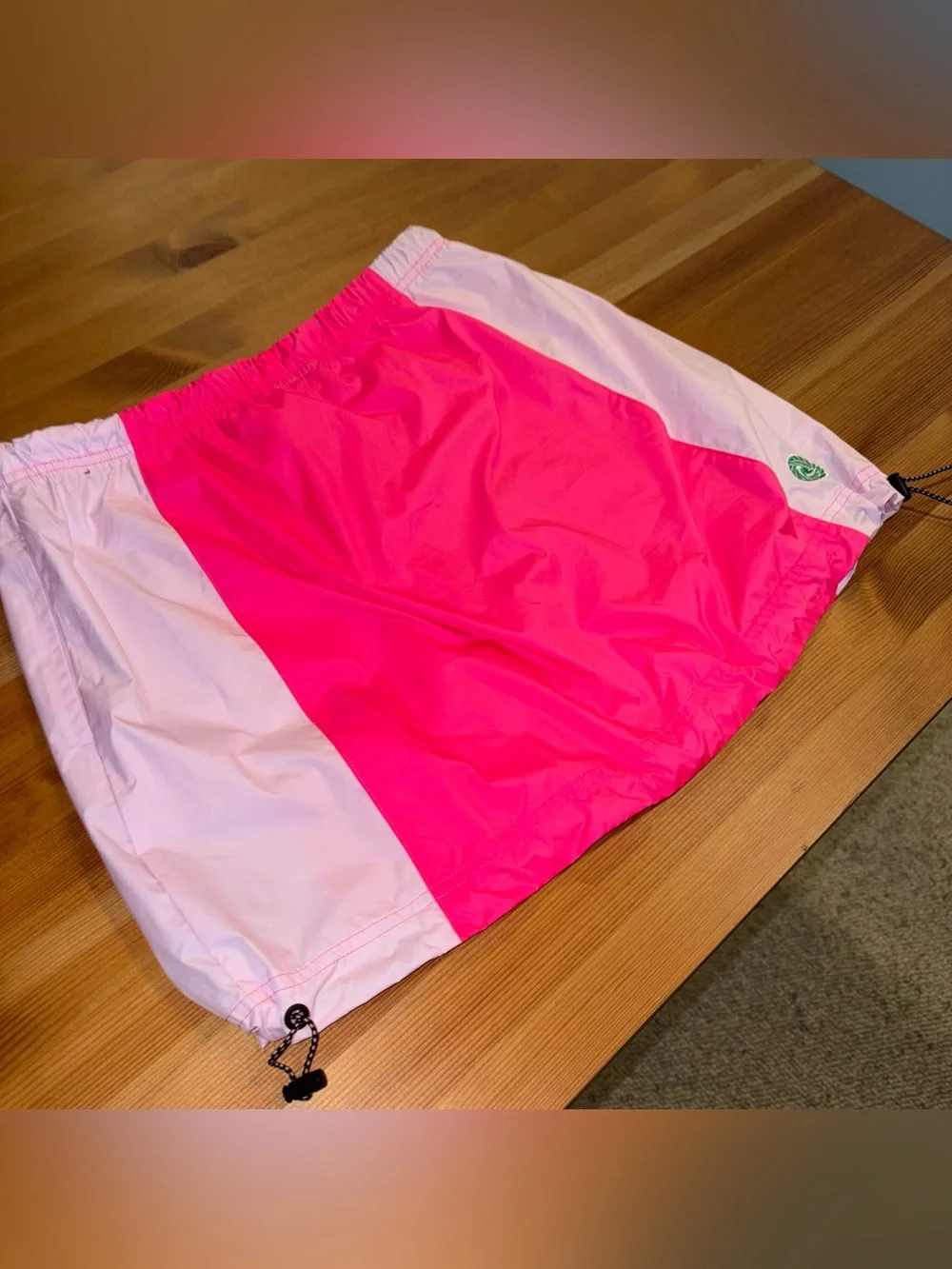 New Nike Sportswear Icon Clash Light Woven Mini Skirt Pink ColorBlock Sz Medium